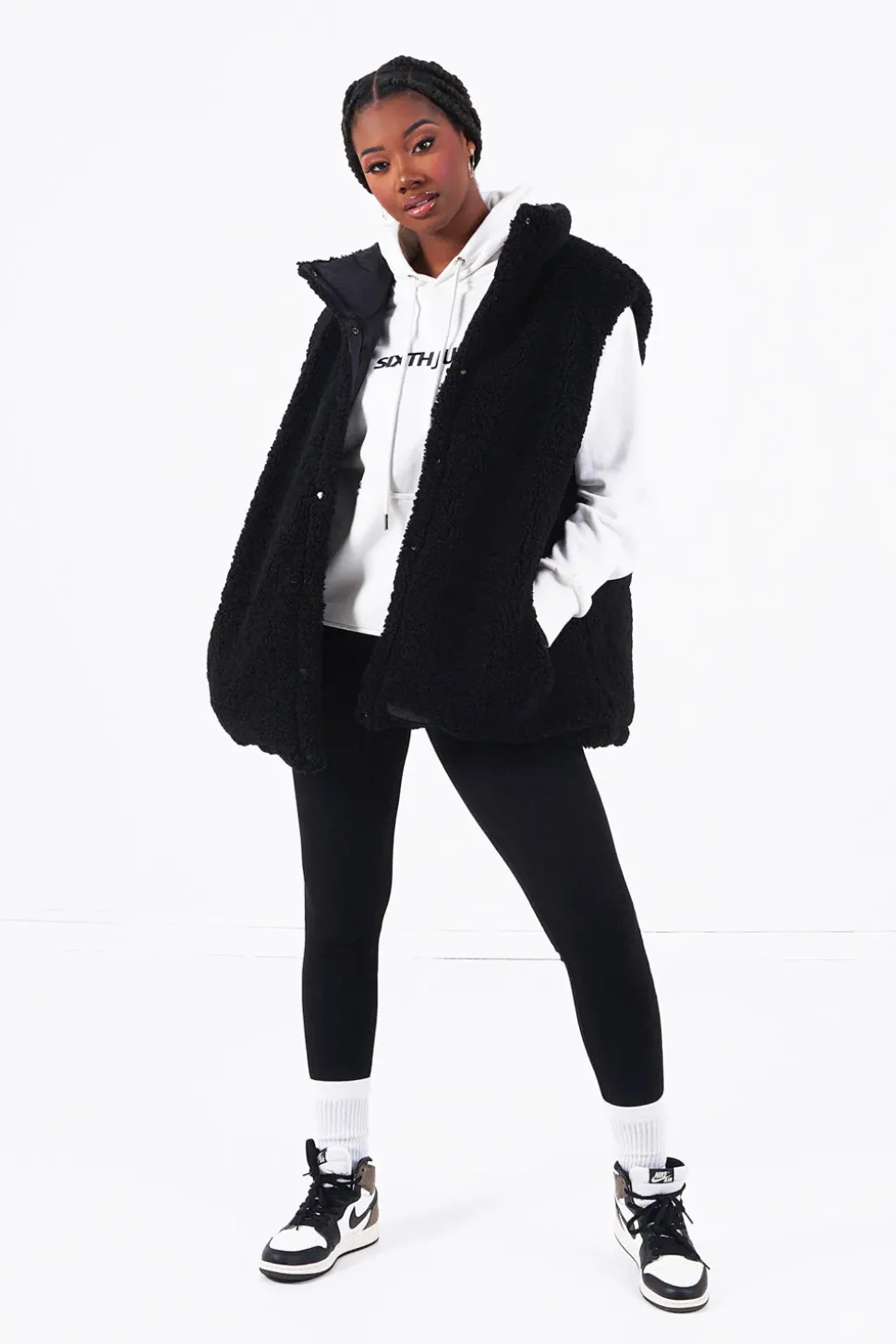 Doudoune Reversible Sans Manches Noir