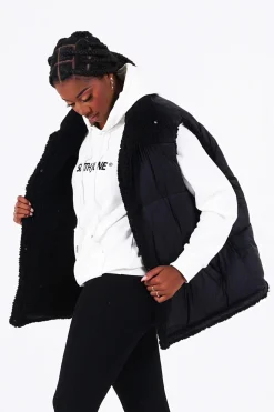 Doudoune Reversible Sans Manches Noir