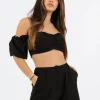 Ensemble Top + Short Boheme Texture Noir