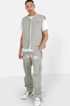Gilet Zip Crew Gris Clair