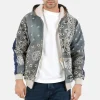 Gilet Zippe Bandana Bicolore Gris