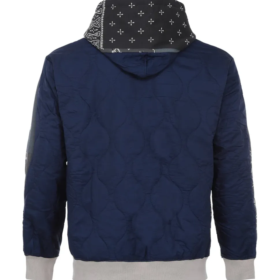 Gilet Zippe Bandana Bicolore Gris