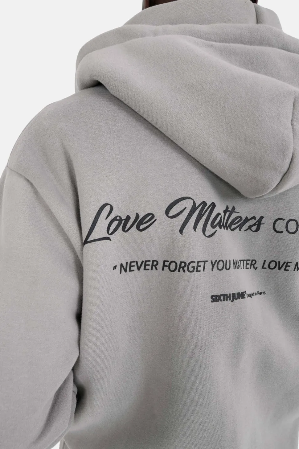 Gilet Zippe Love Matters Gris