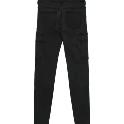 Jean Cargo Souple Skinny Gris Fonce