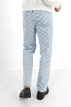 Jean Droit Monogramme Delave Bleu