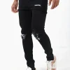 Jean Empiecements Tie Dye Noir