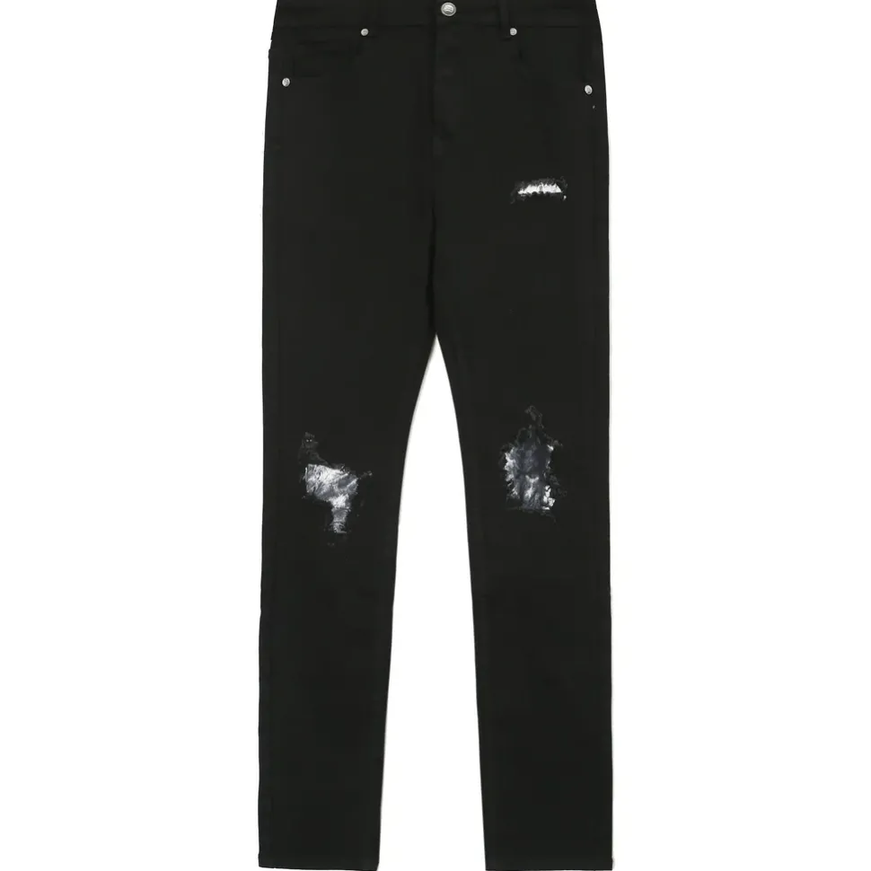 Jean Empiecements Tie Dye Noir
