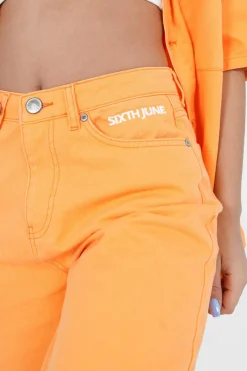 Jean Large Brode Orange