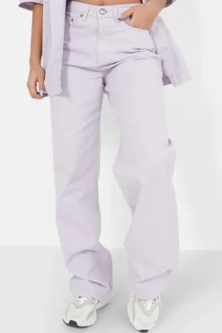 Jean Large Brode Violet Clair