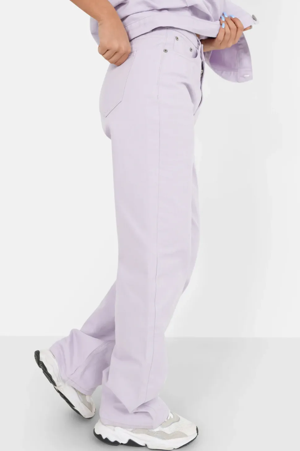 Jean Large Brode Violet Clair