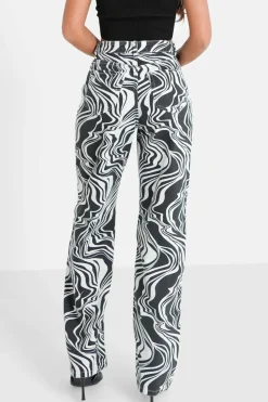 Jean Motif Zebre Large Noir