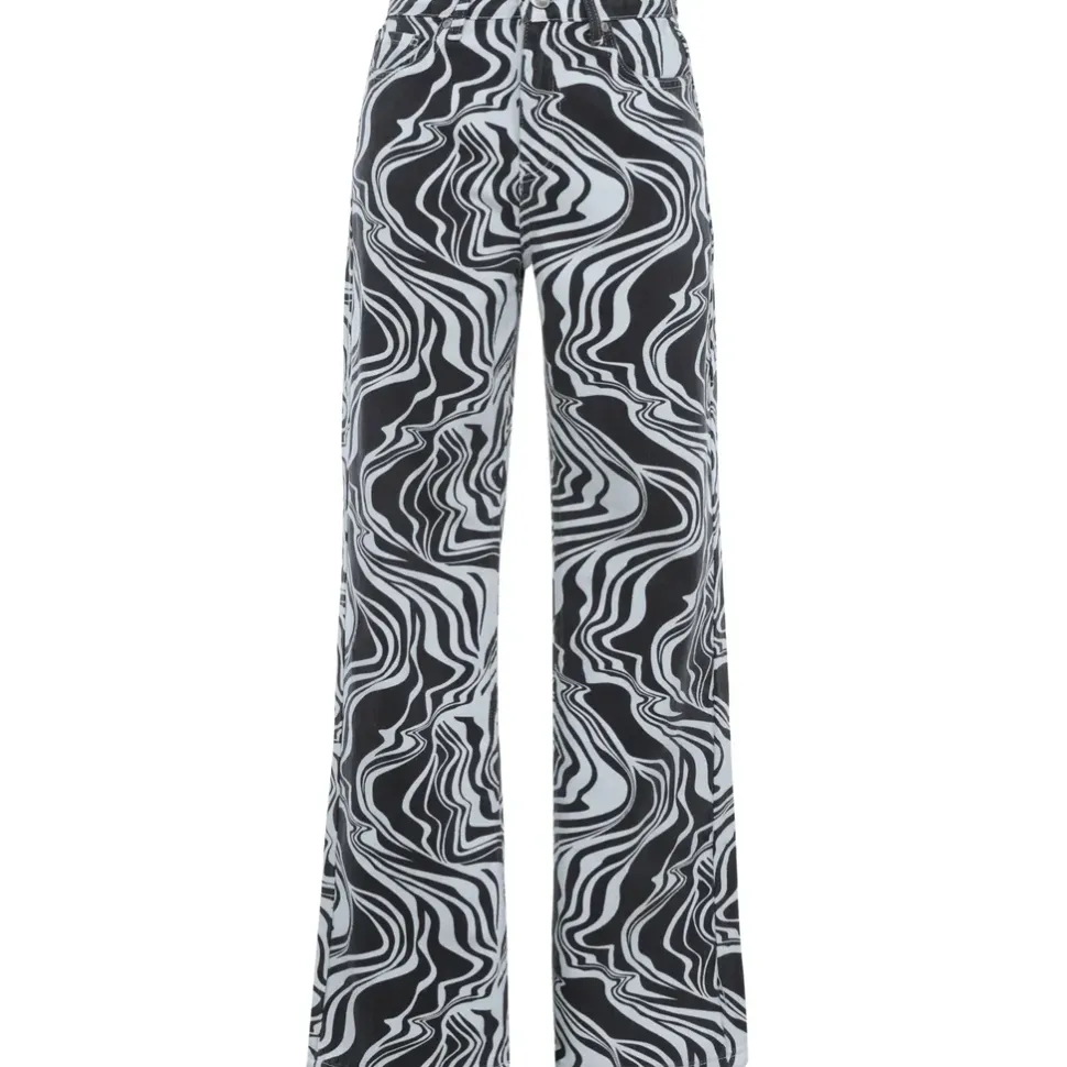 Jean Motif Zebre Large Noir