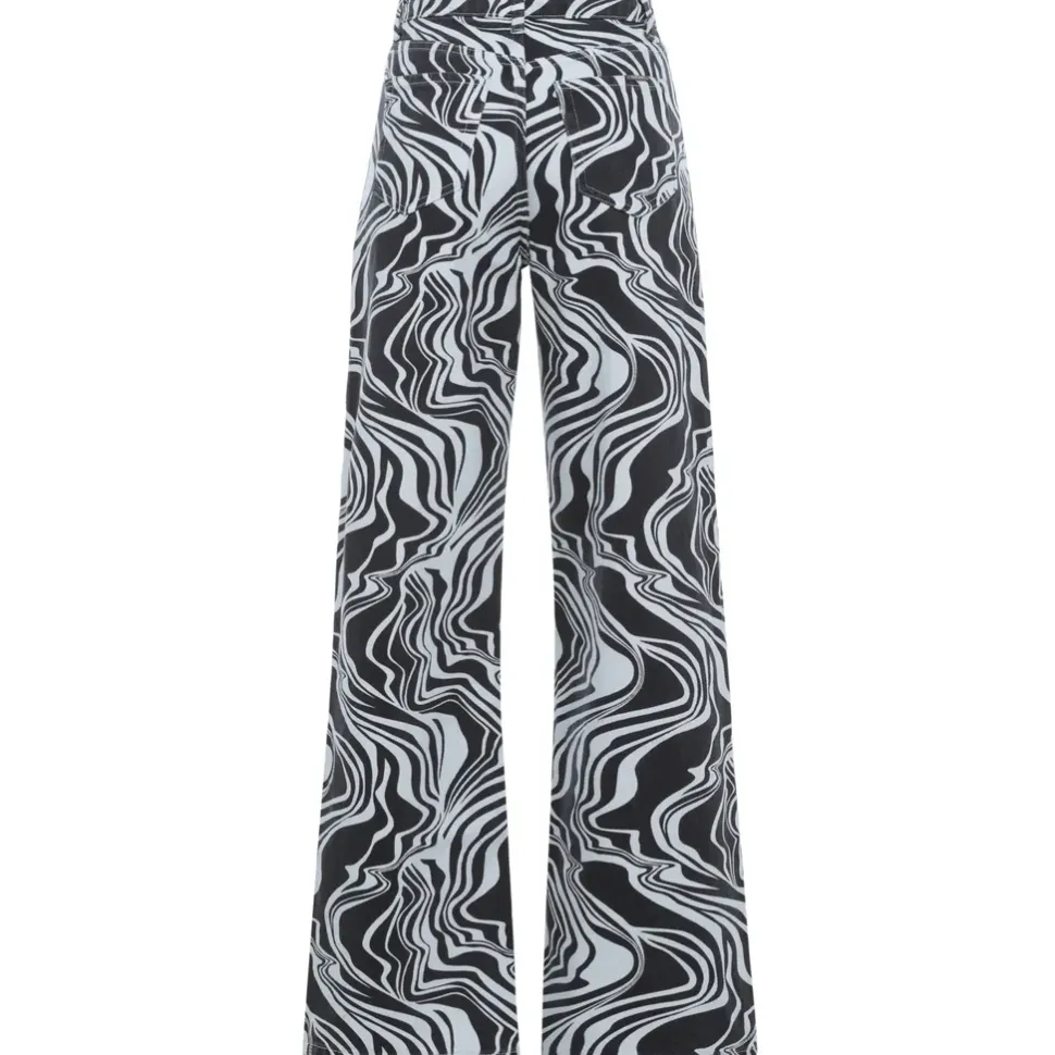Jean Motif Zebre Large Noir