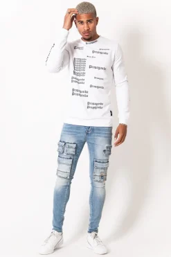Jean Poches Tactique Zip Bleu