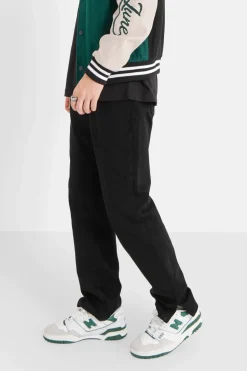 Jean Regular Uni Fentes Noir