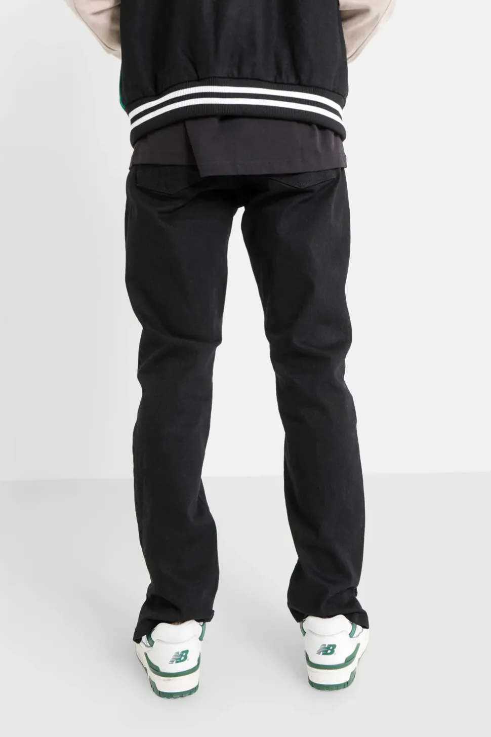 Jean Regular Uni Fentes Noir
