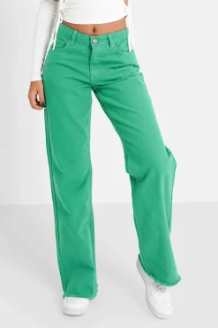 Jean Uni Large Vert Fonce