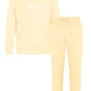 Jogging + Sweat Capuche Logo Brode Jaune