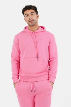 Jogging + Sweat Capuche Logo Gomme Rose