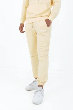 Jogging + Sweat Capuche Logo Brode Jaune