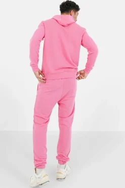 Jogging + Sweat Capuche Logo Gomme Rose