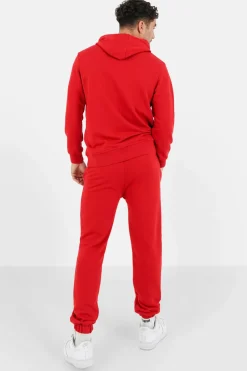 Jogging + Sweat Capuche Logo Gomme Rouge
