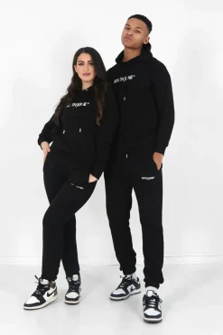 Jogging + Sweat Capuche Logo Brode Noir