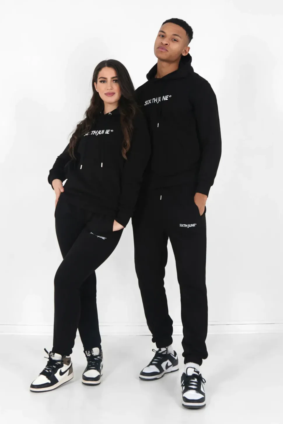 Jogging + Sweat Capuche Logo Brode Noir