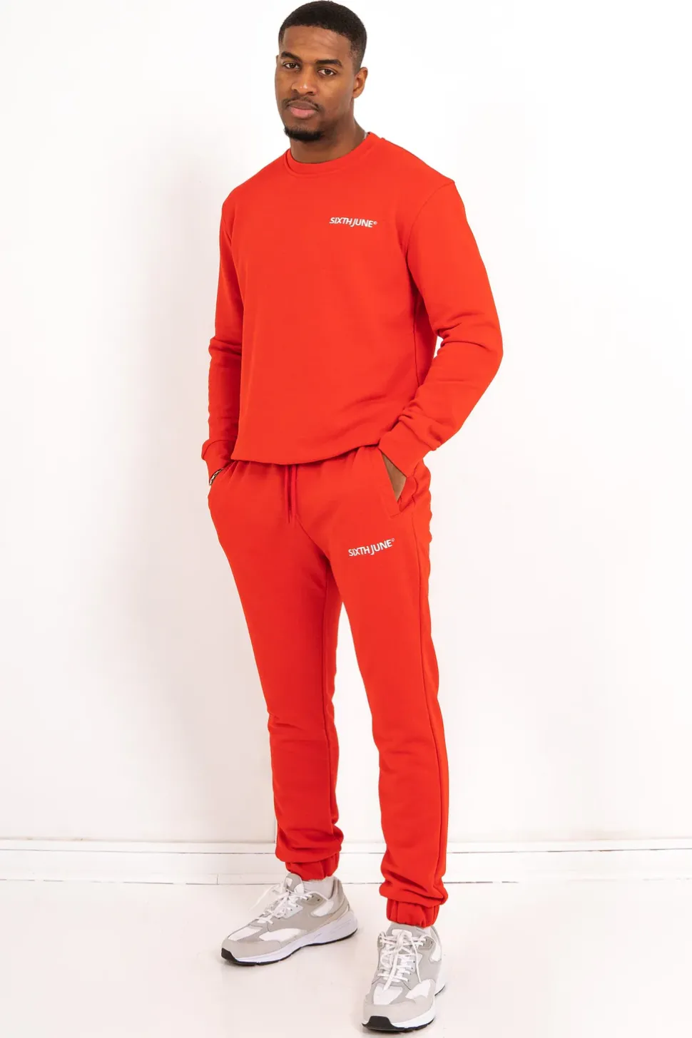 Jogging + Sweat Logo Brode Rouge