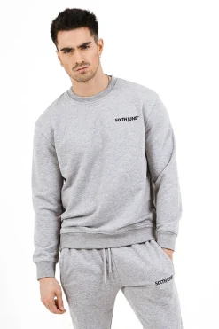 Jogging + Sweat Logo Brode Gris