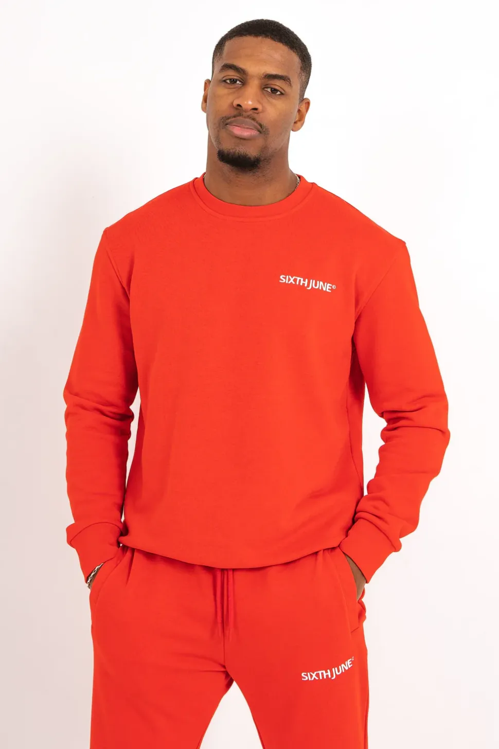 Jogging + Sweat Logo Brode Rouge