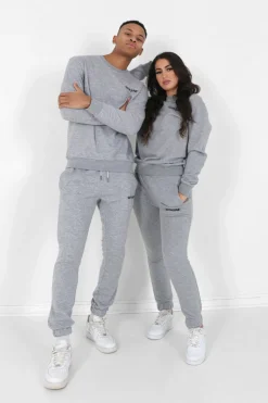 Jogging + Sweat Logo Brode Gris