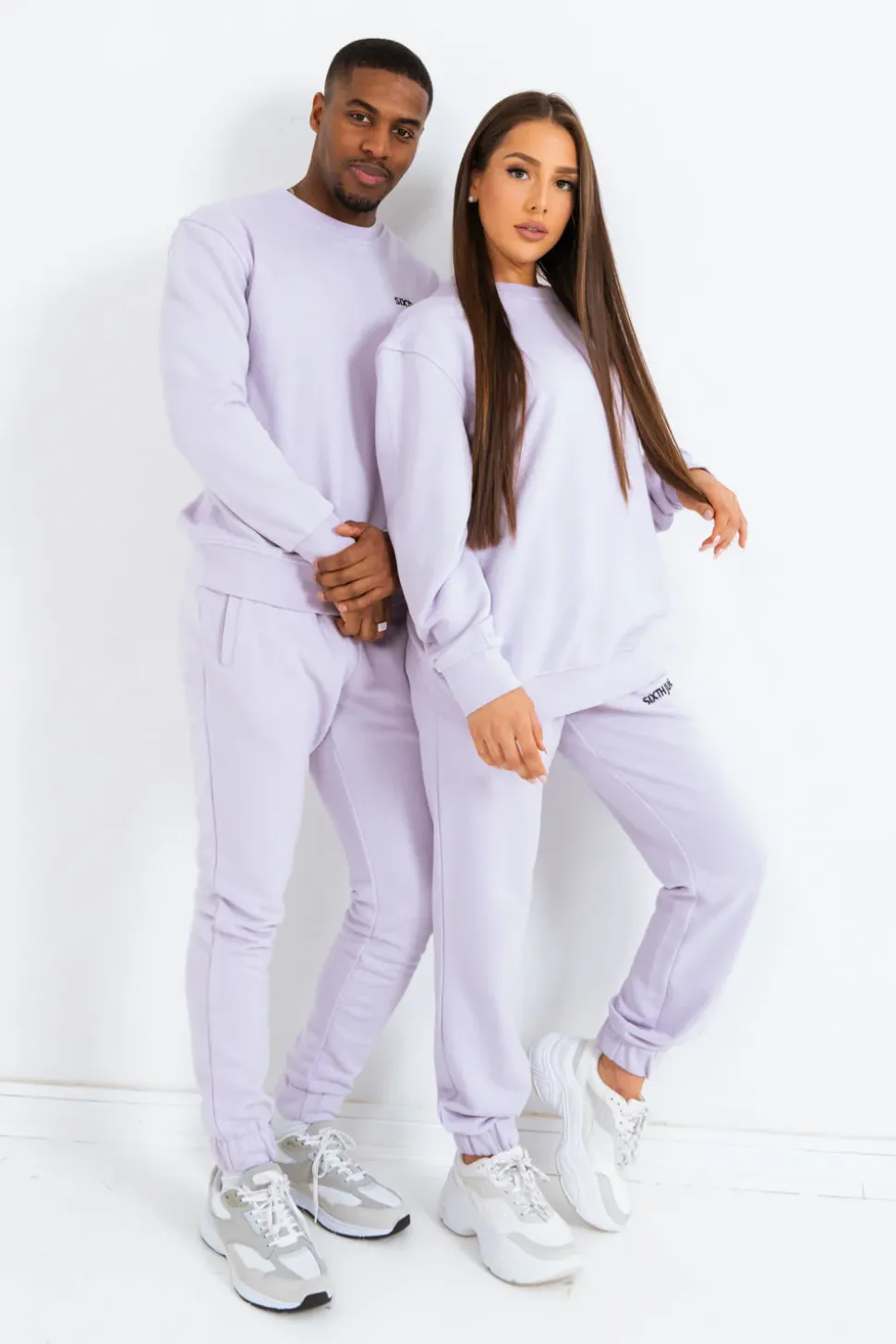 Jogging + Sweat Logo Brode Violet Clair