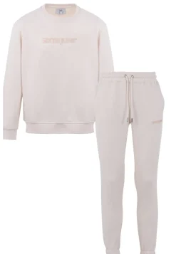 Jogging + Sweat Logo Gomme Beige Clair