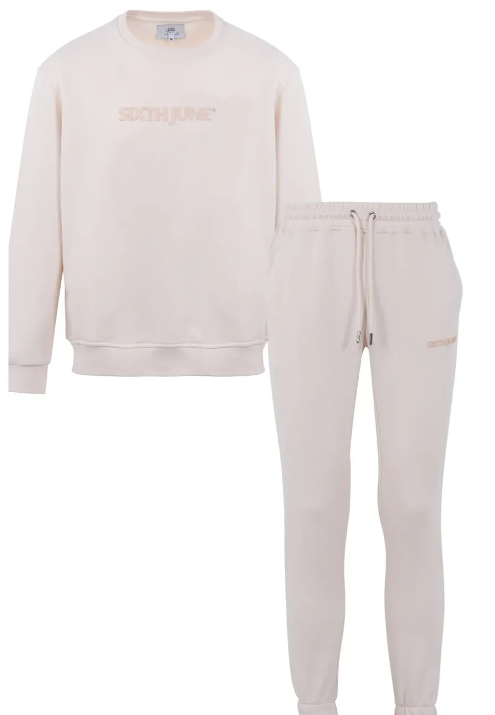 Jogging + Sweat Logo Gomme Beige Clair