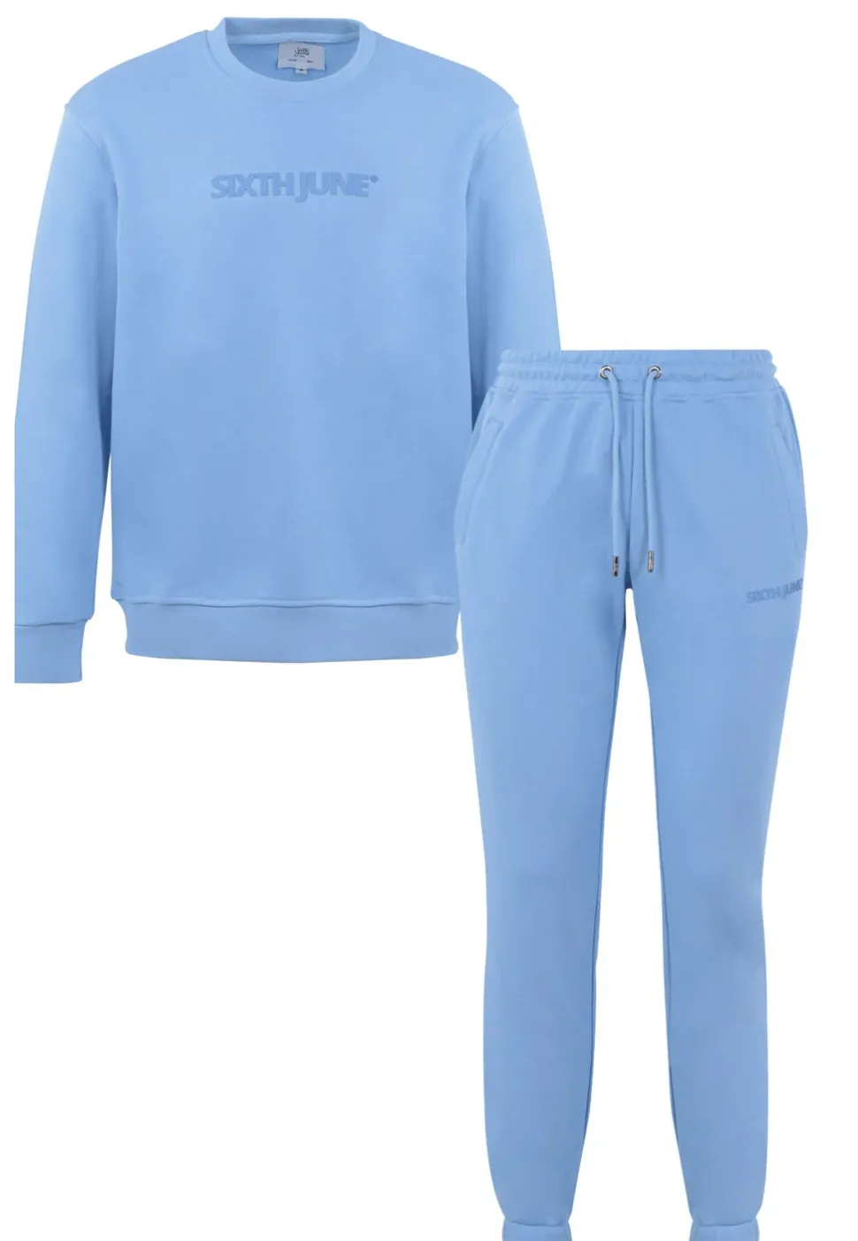 Jogging + Sweat Logo Gomme Bleu Clair