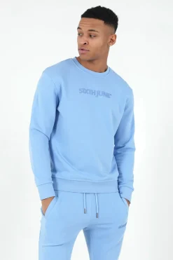 Jogging + Sweat Logo Gomme Bleu Clair