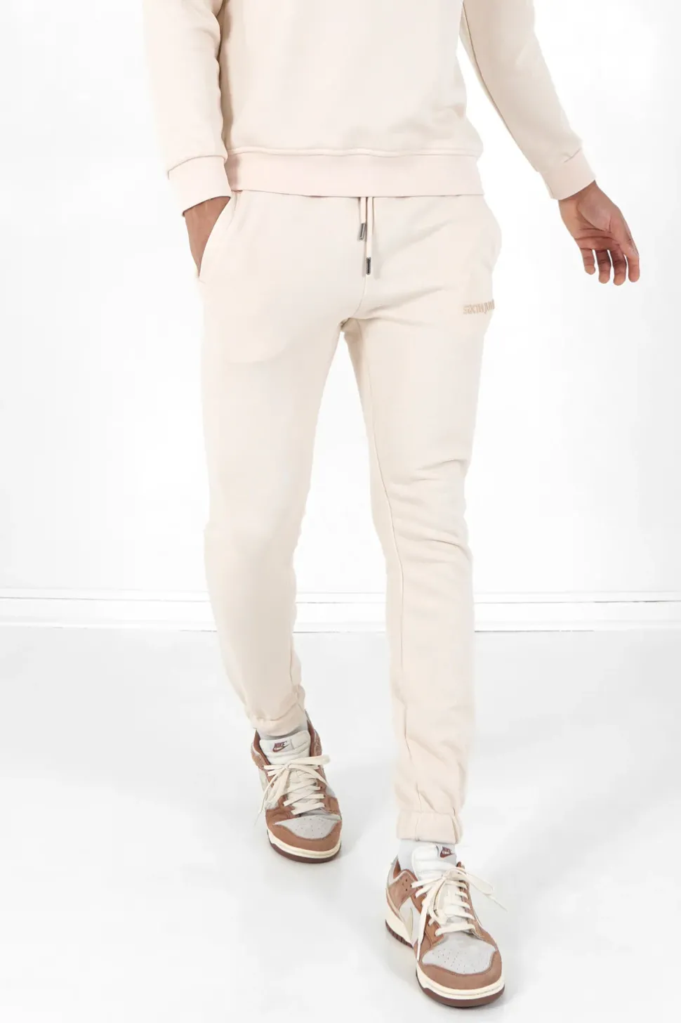 Jogging + Sweat Logo Gomme Beige Clair