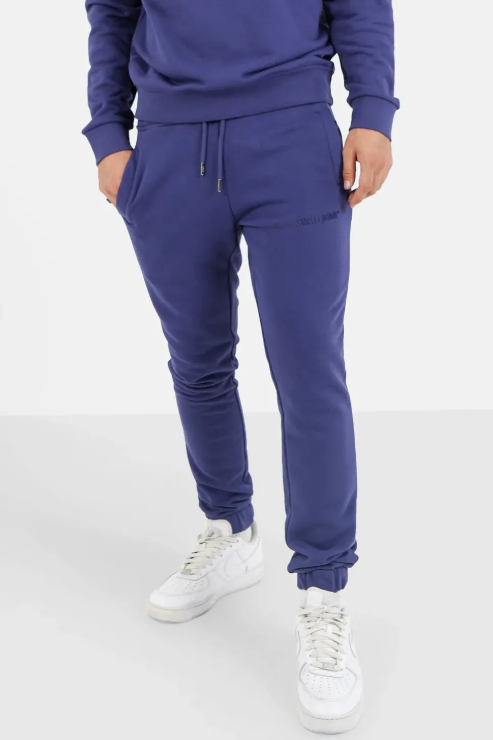 Jogging + Sweat Logo Gomme Bleu Fonce