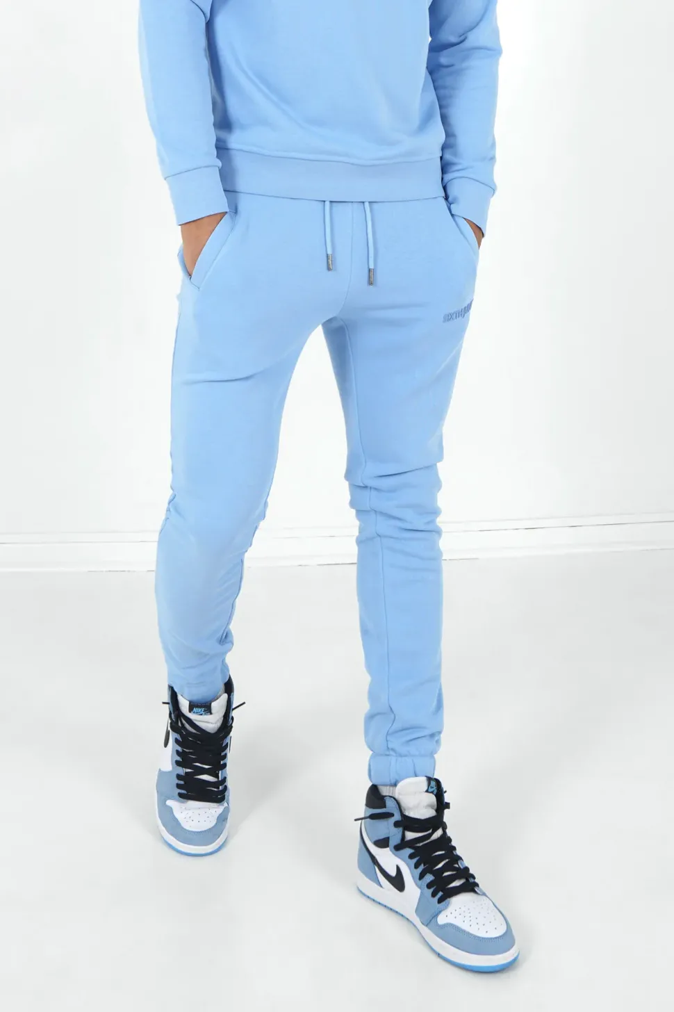 Jogging + Sweat Logo Gomme Bleu Clair