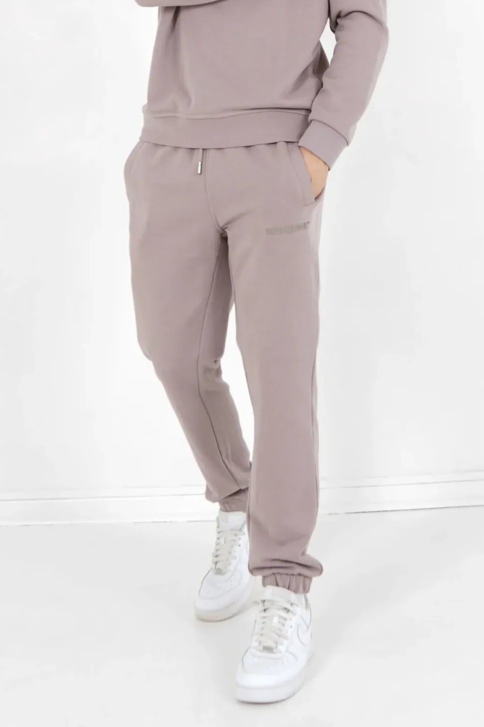 Jogging + Sweat Logo Gomme Marron Clair