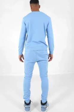 Jogging + Sweat Logo Gomme Bleu Clair