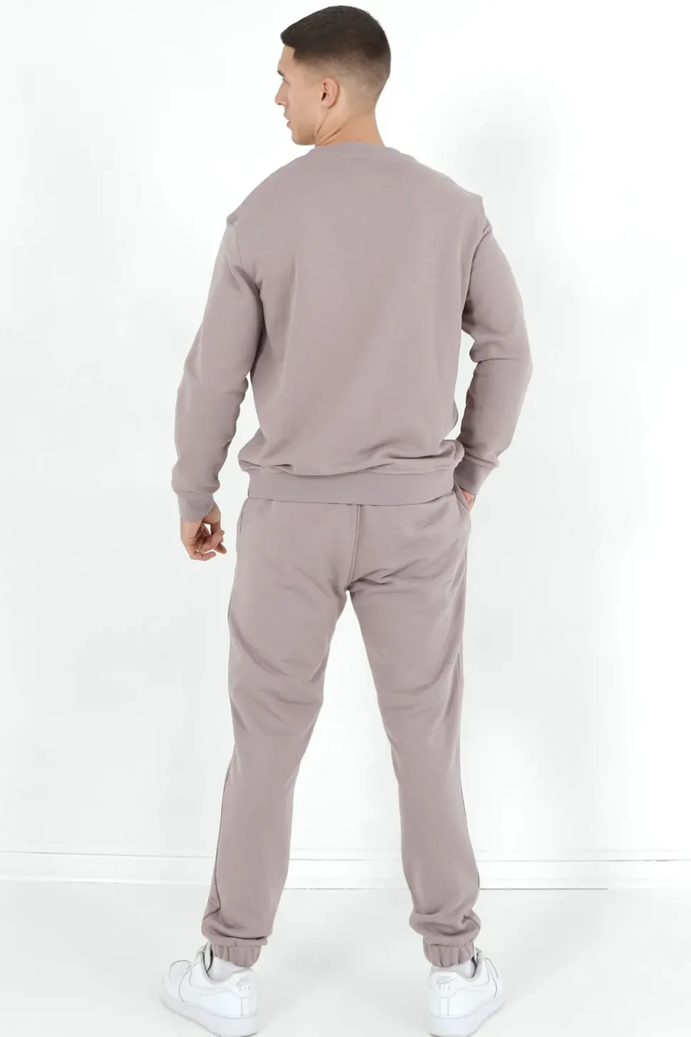 Jogging + Sweat Logo Gomme Marron Clair