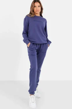 Jogging + Sweat Logo Gomme Bleu Fonce