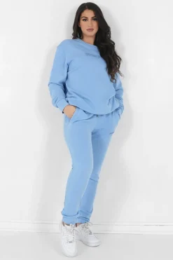 Jogging + Sweat Logo Gomme Bleu Clair