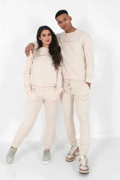 Jogging + Sweat Logo Gomme Beige Clair