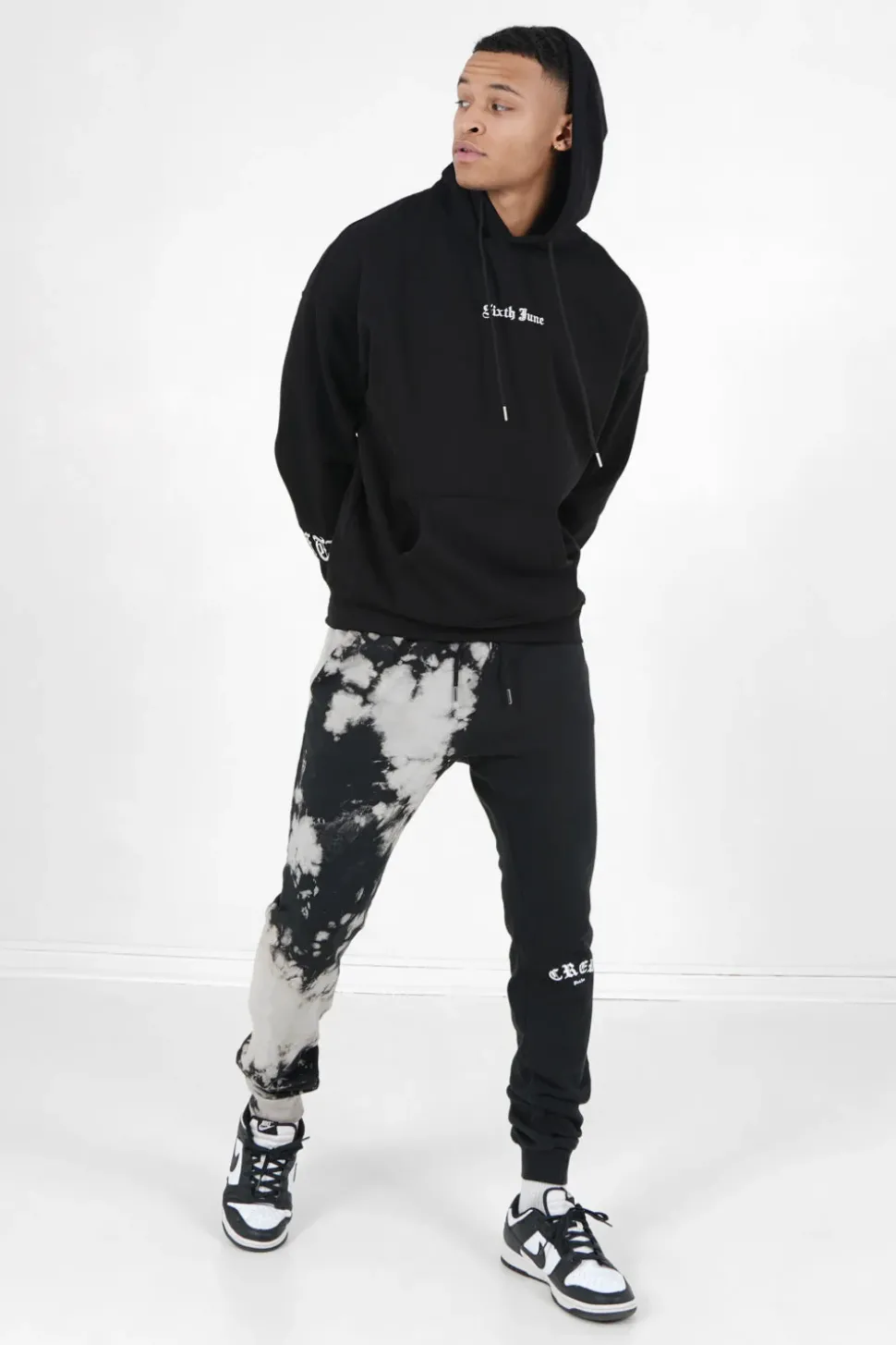 Jogging Bicolore Tie Dye Noir