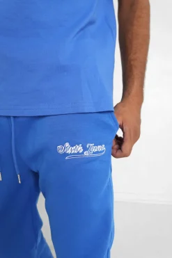Jogging Broderie Retro Bleu