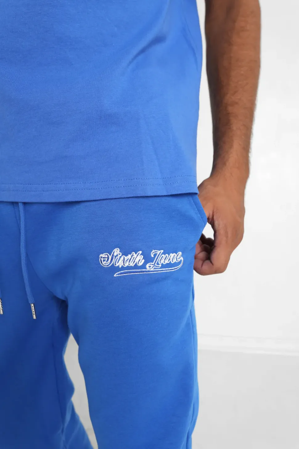 Jogging Broderie Retro Bleu