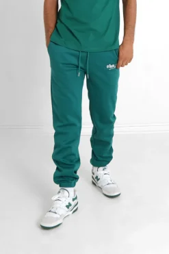 Jogging Broderie Retro Vert Fonce